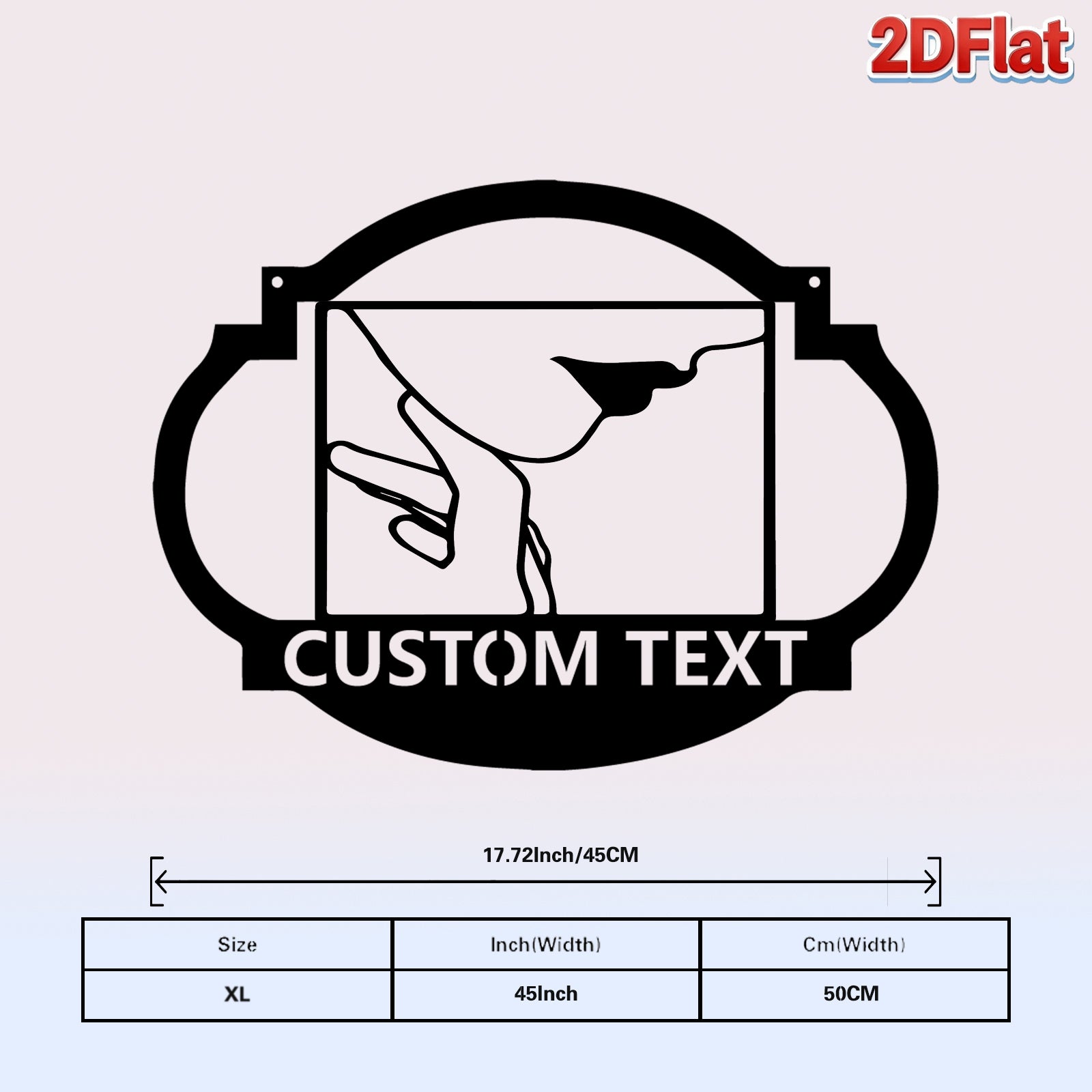 Custom Hand Gesture Metal Sign