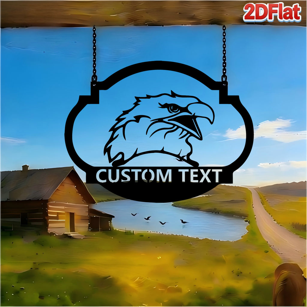 Custom Eagle Head Metal Sign