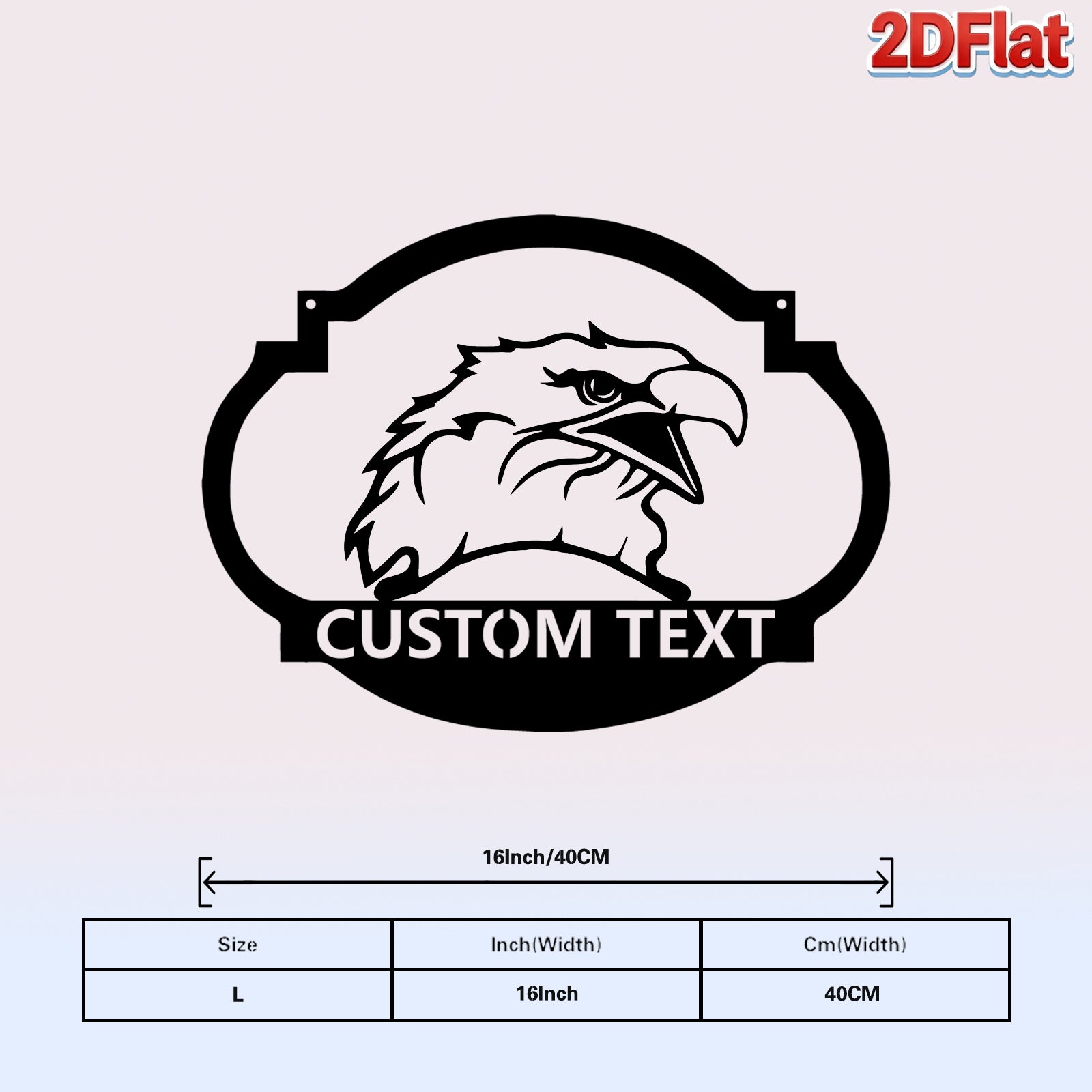 Custom Eagle Head Metal Sign