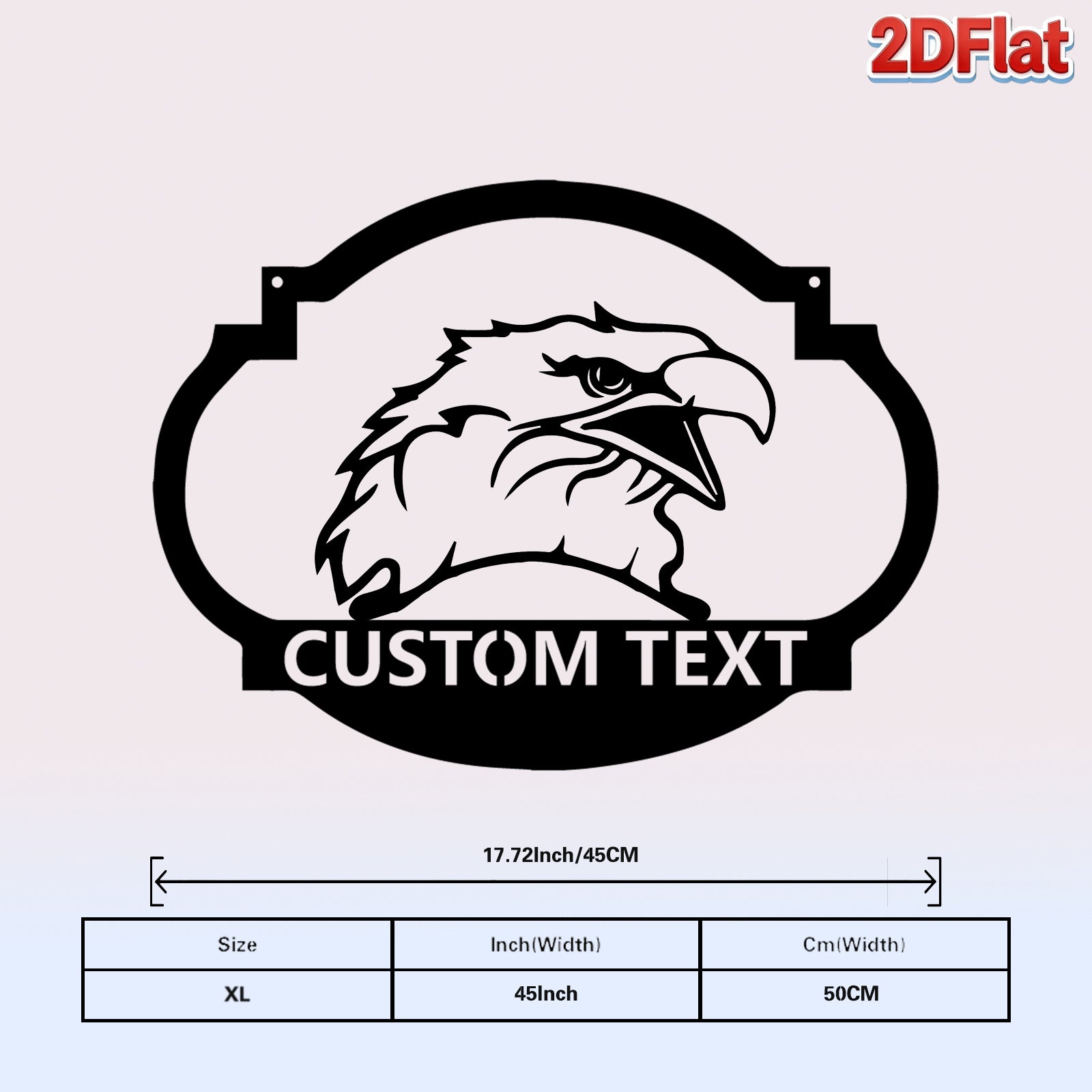 Custom Eagle Head Metal Sign