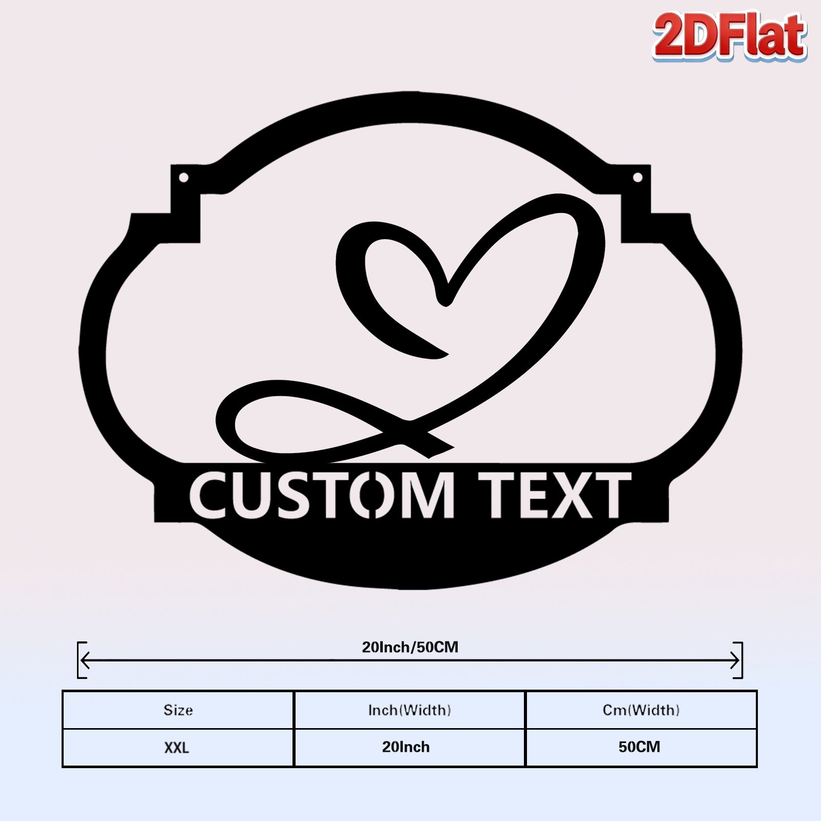 Custom Heart & Infinity Symbol Metal Sign