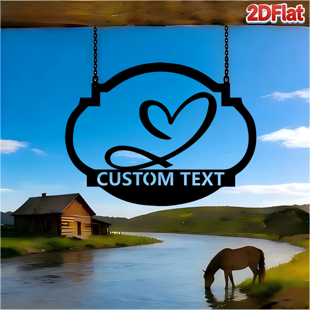 Custom Heart & Infinity Symbol Metal Sign