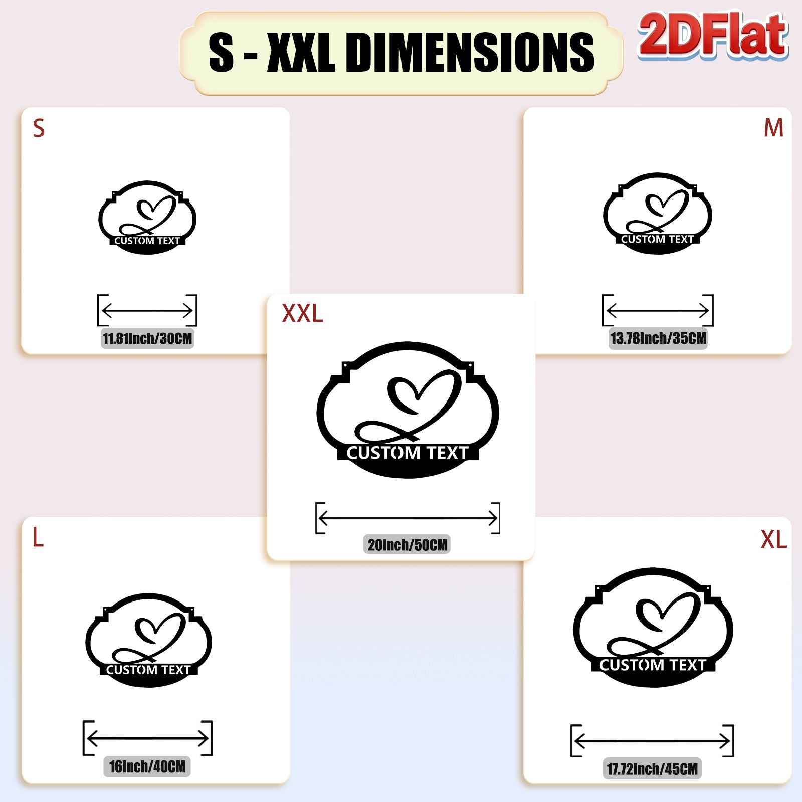 Custom Heart & Infinity Symbol Metal Sign