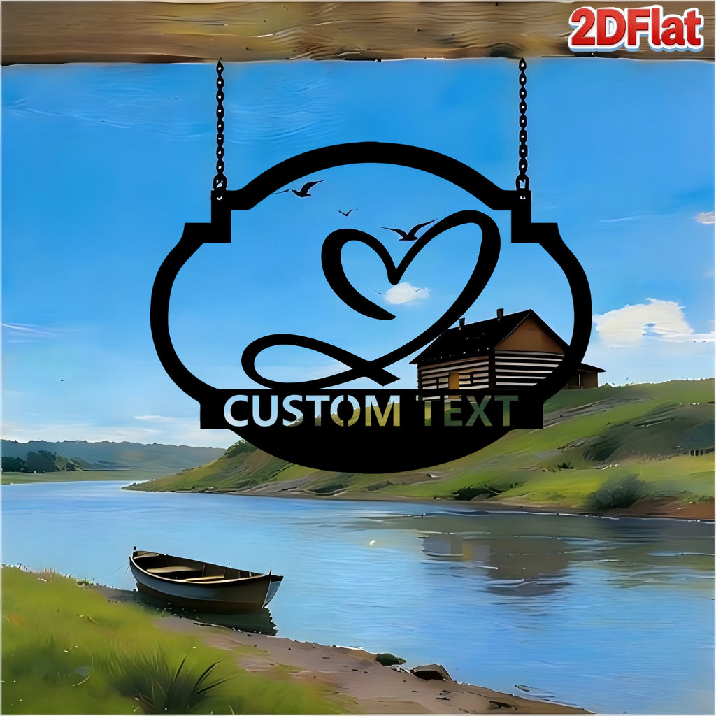 Custom Heart & Infinity Symbol Metal Sign