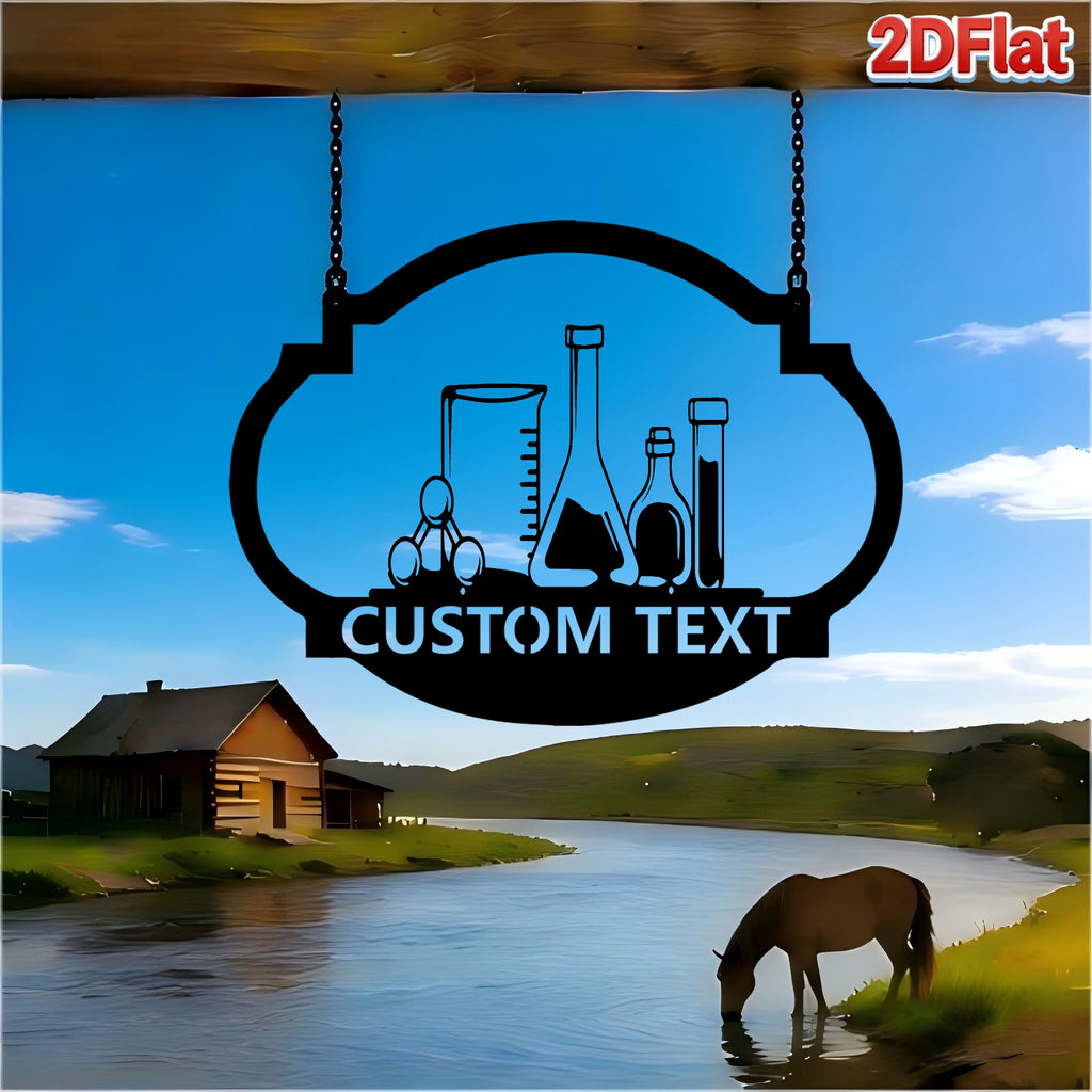 Custom Laboratory Equipment Metal Sign