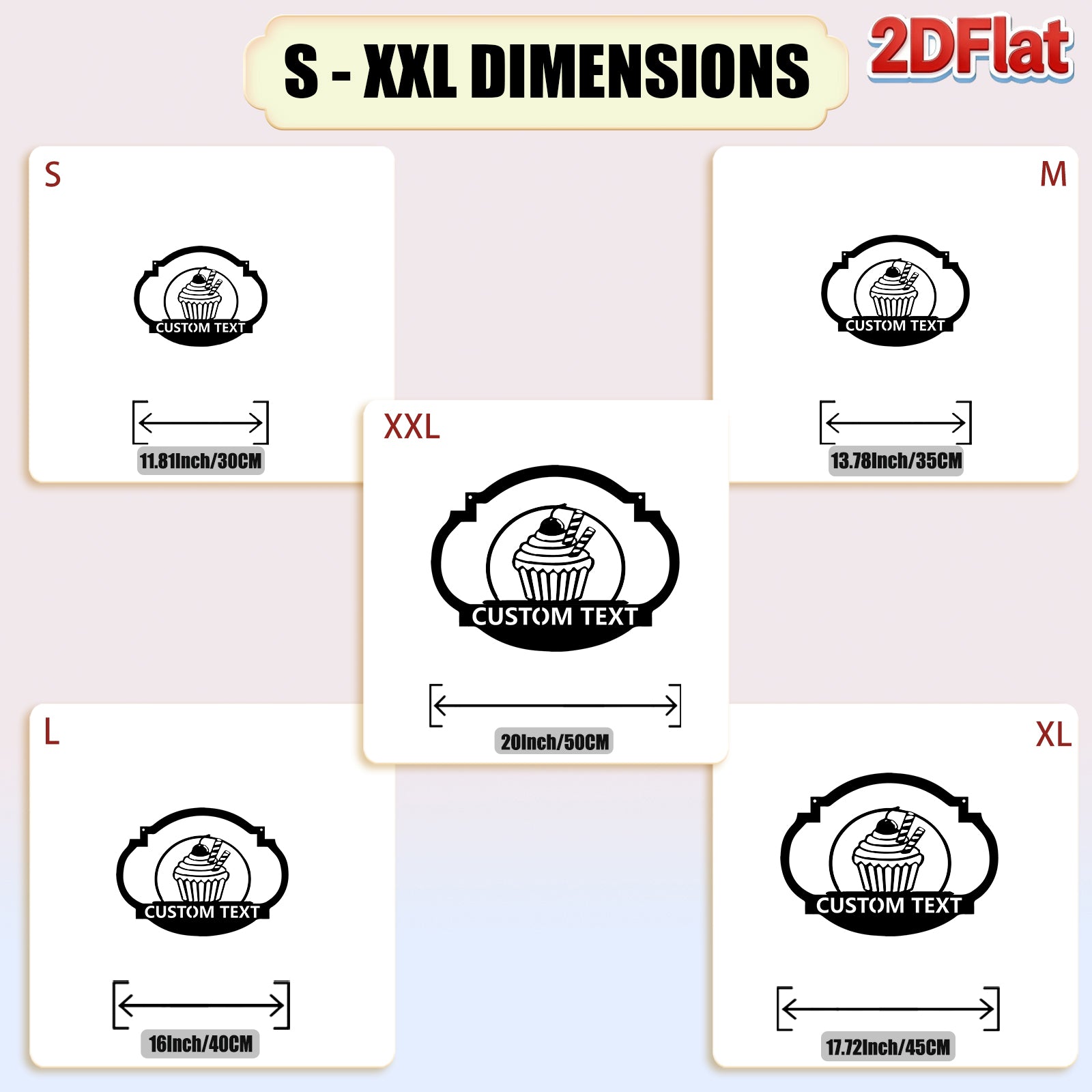 Custom Cupcake with Cherry Metal Sign