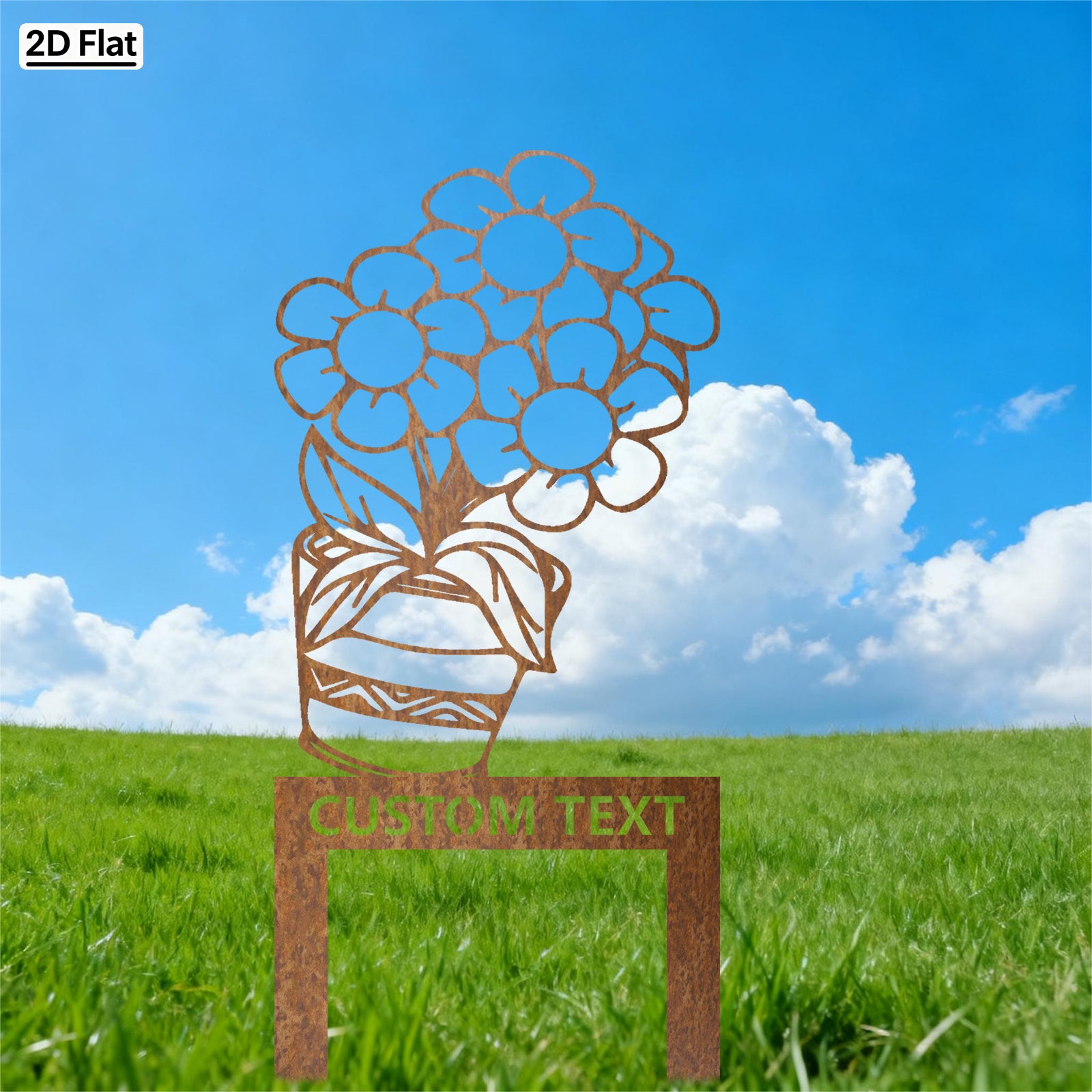 Bespoke Daisy Bouquet Metal Stake