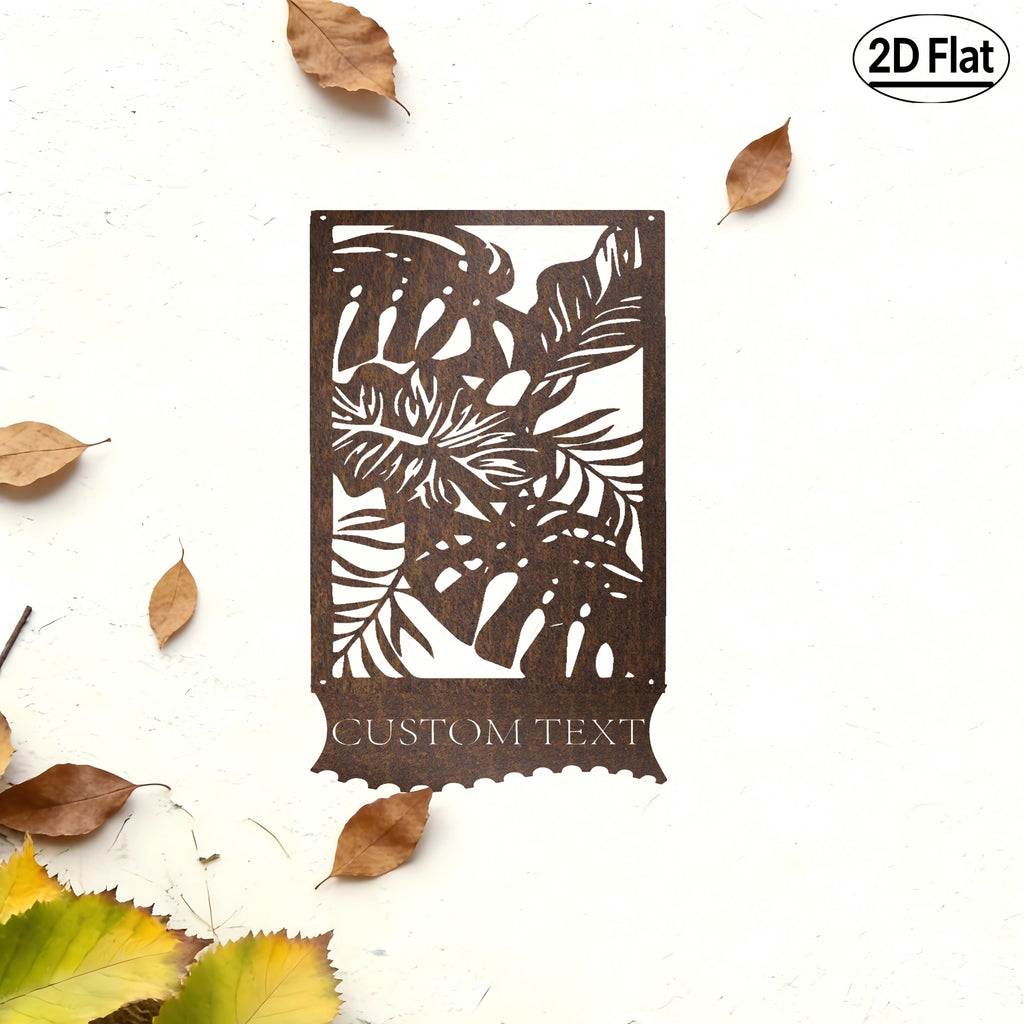 Custom Monstera Leaf Metal Wall Sculpture