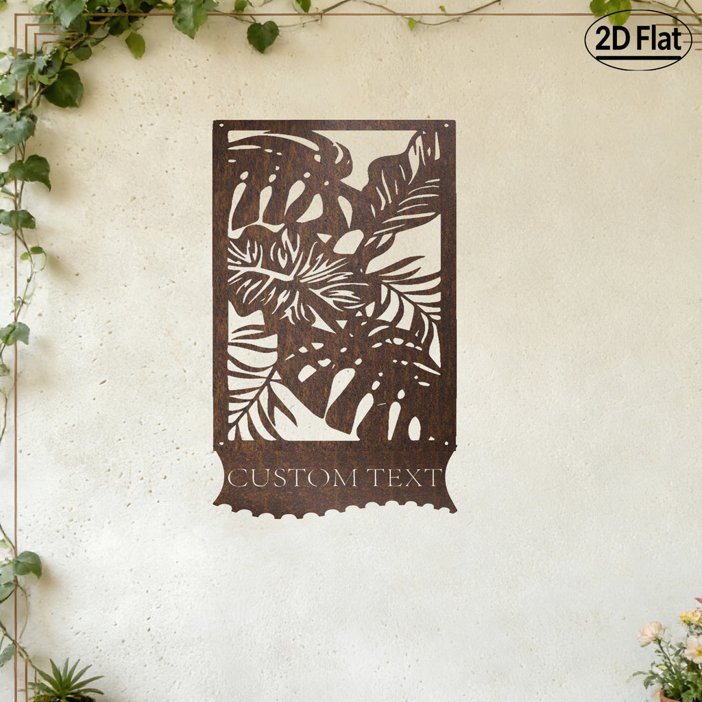 Custom Monstera Leaf Metal Wall Sculpture