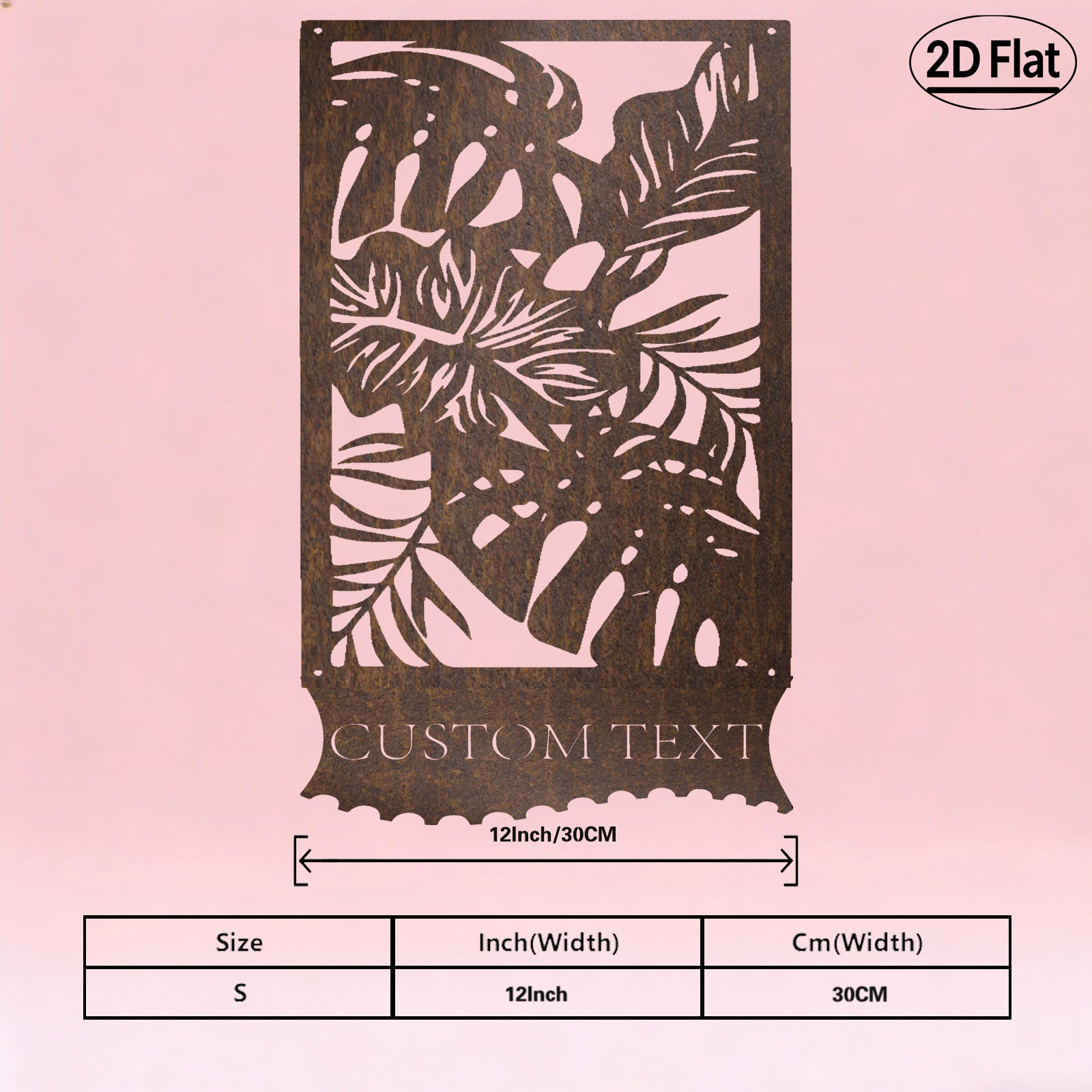 Custom Monstera Leaf Metal Wall Sculpture