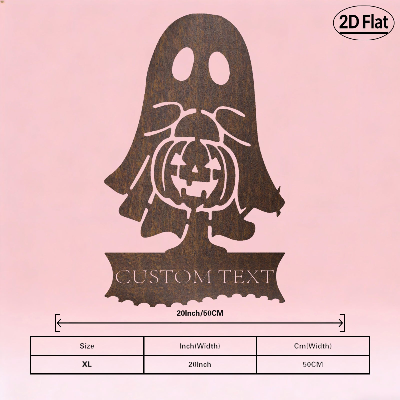 Custom Ghost Jack-o'-lantern Metal Wall Sculpture