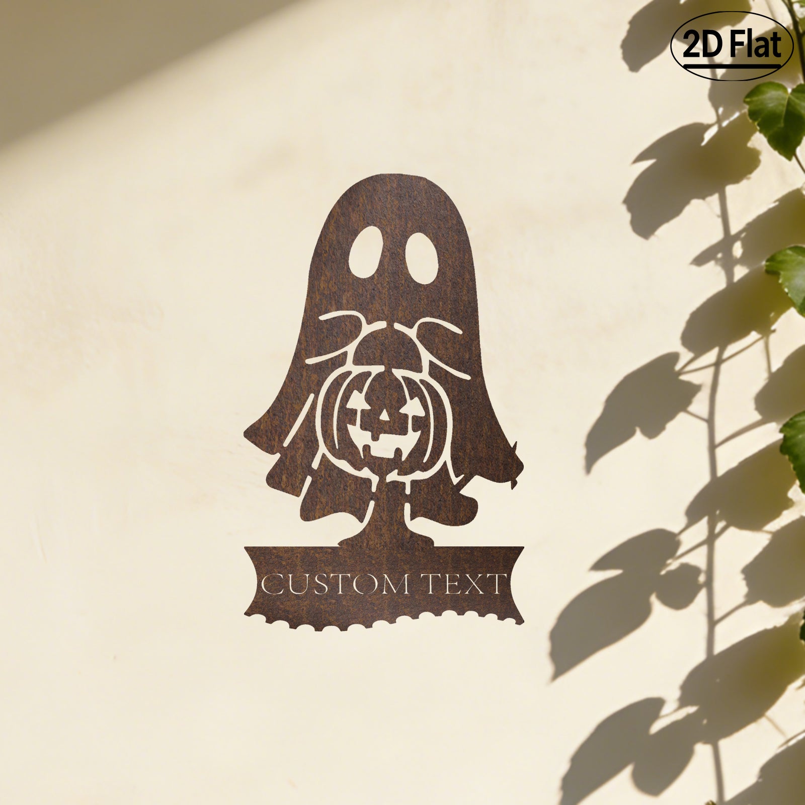 Custom Ghost Jack-o'-lantern Metal Wall Sculpture