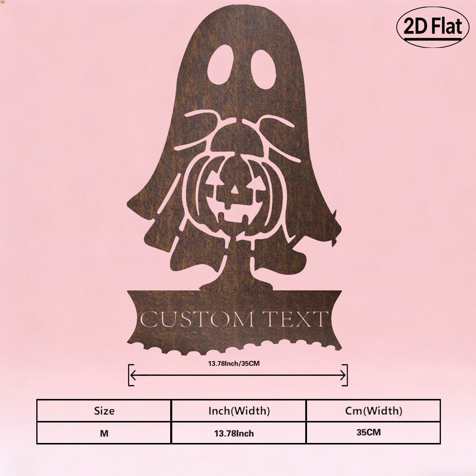 Custom Ghost Jack-o'-lantern Metal Wall Sculpture