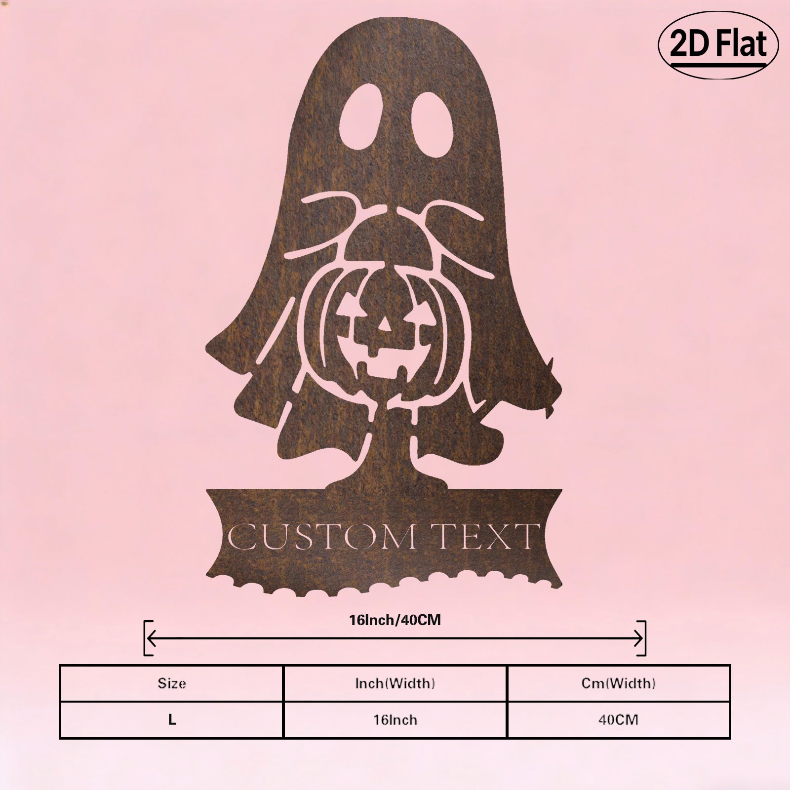 Custom Ghost Jack-o'-lantern Metal Wall Sculpture