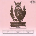 Custom Owl Pine Tree Metal Wall Sculpture