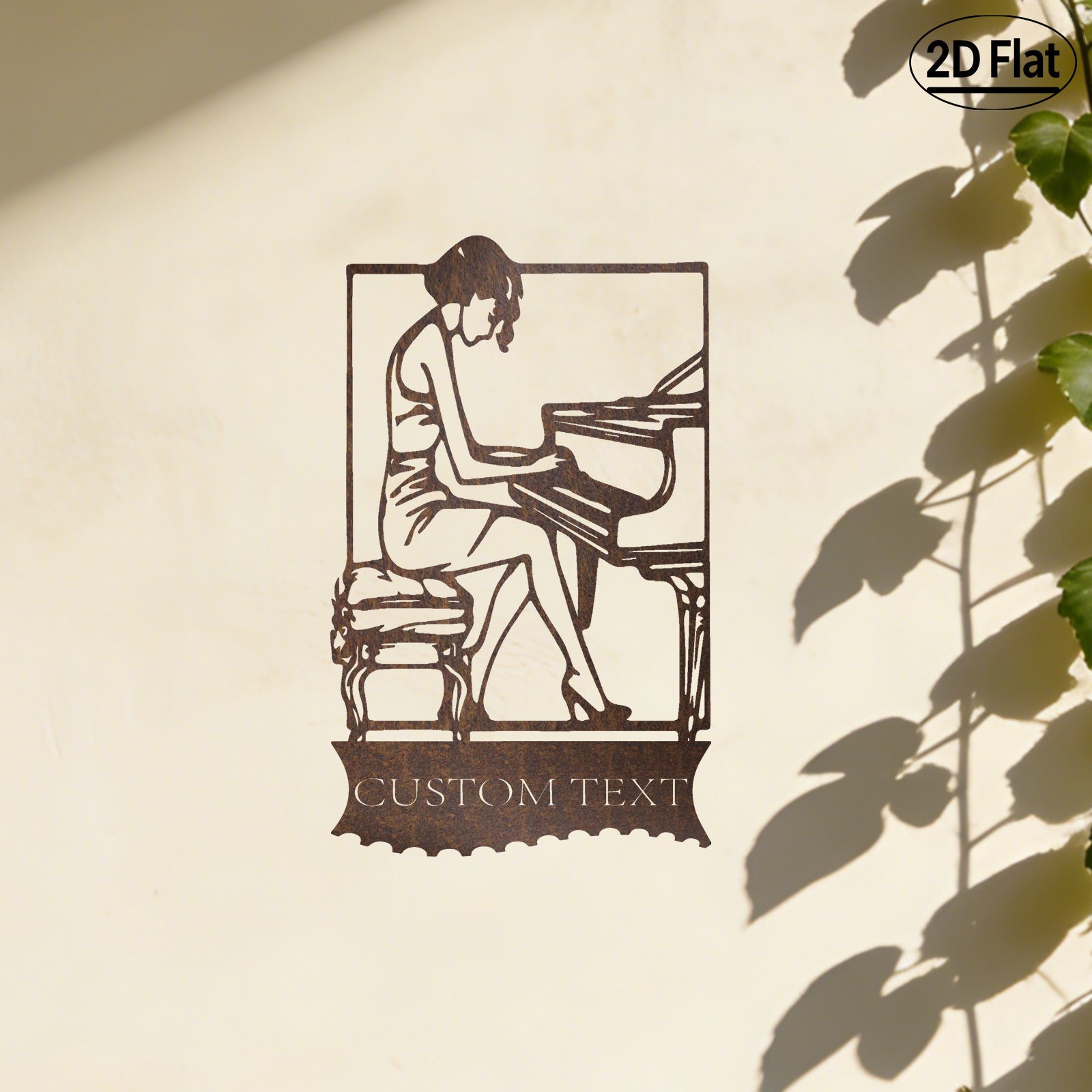 Custom Piano Musician Metal Wall Sculpture