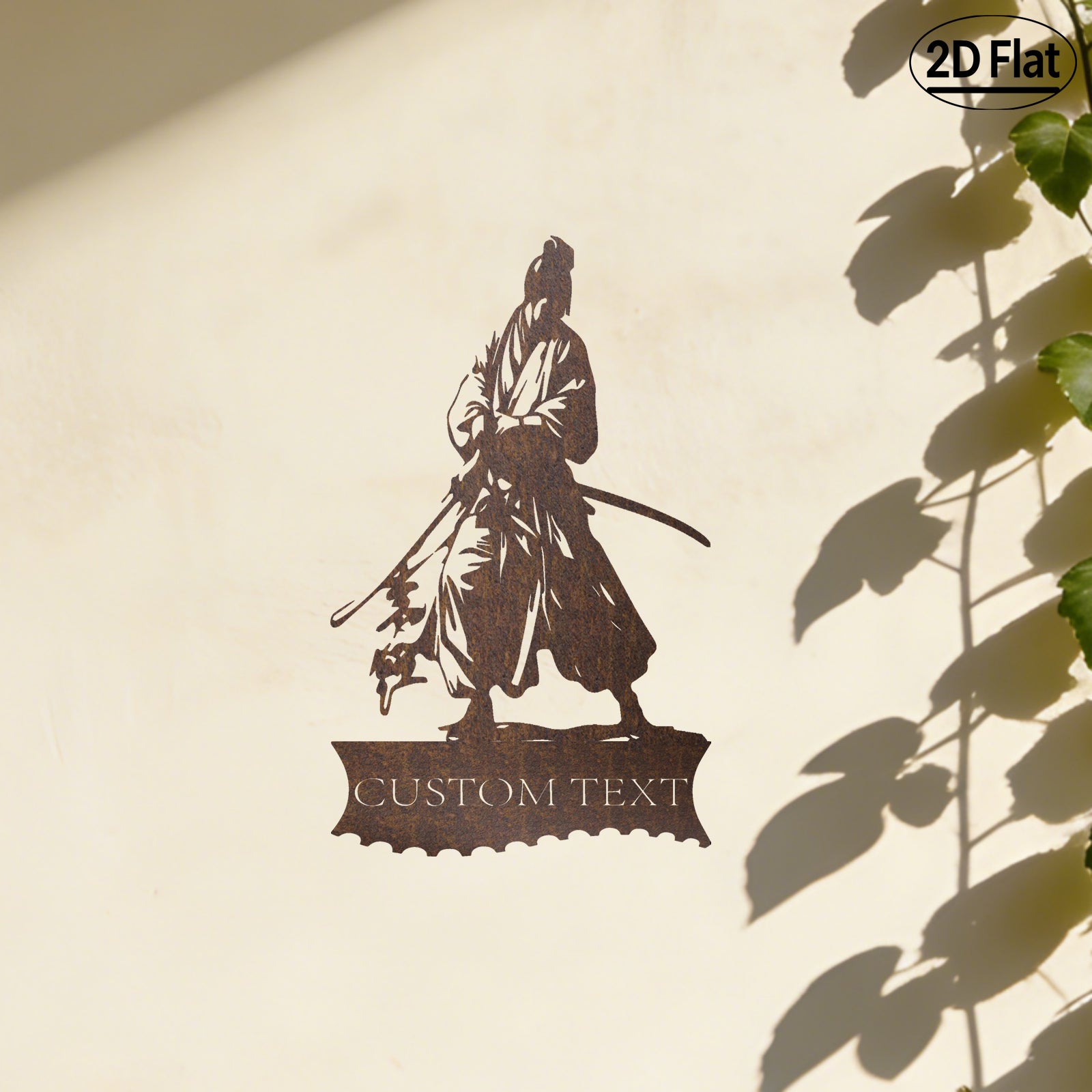 Custom Samurai Katana Metal Wall Sculpture