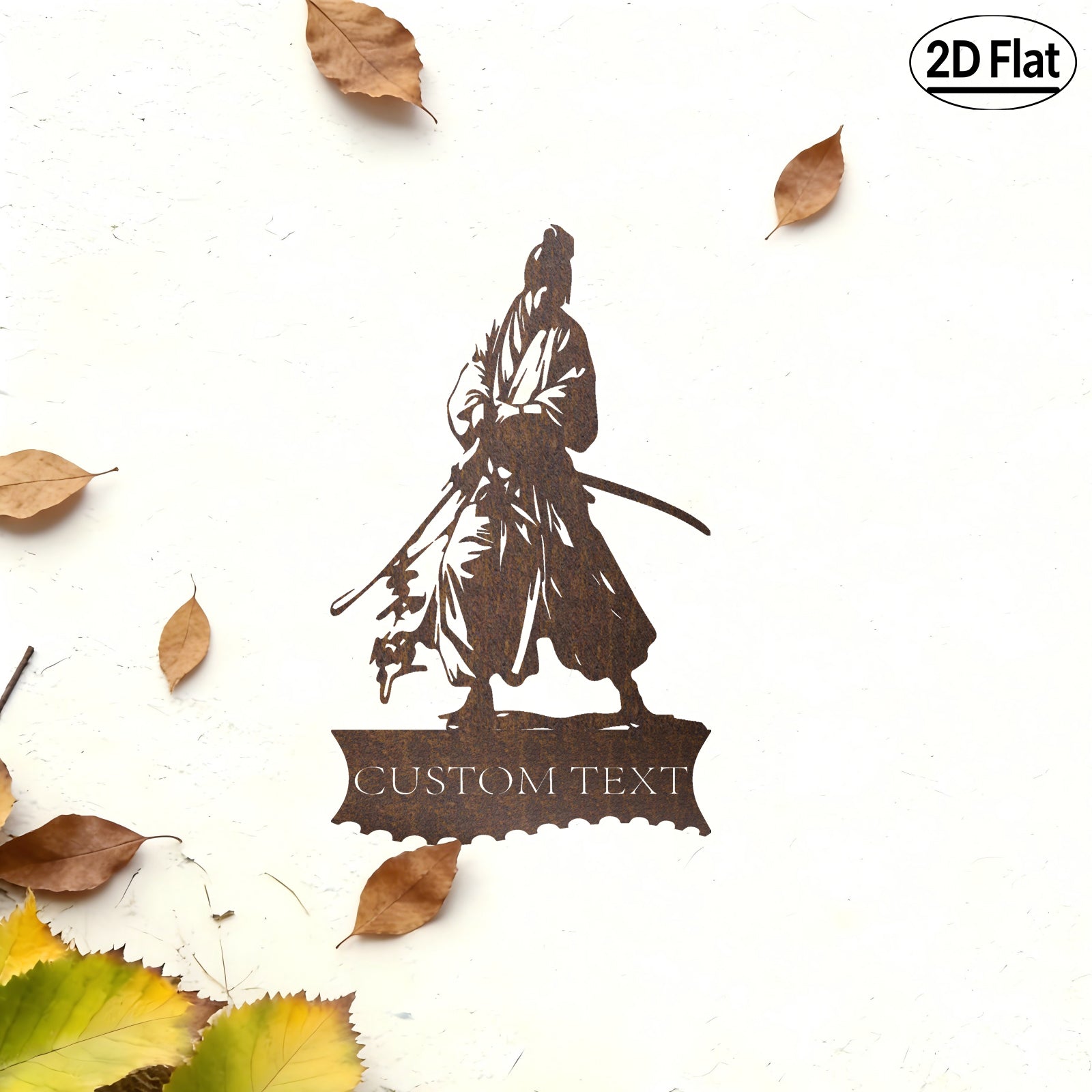 Custom Samurai Katana Metal Wall Sculpture